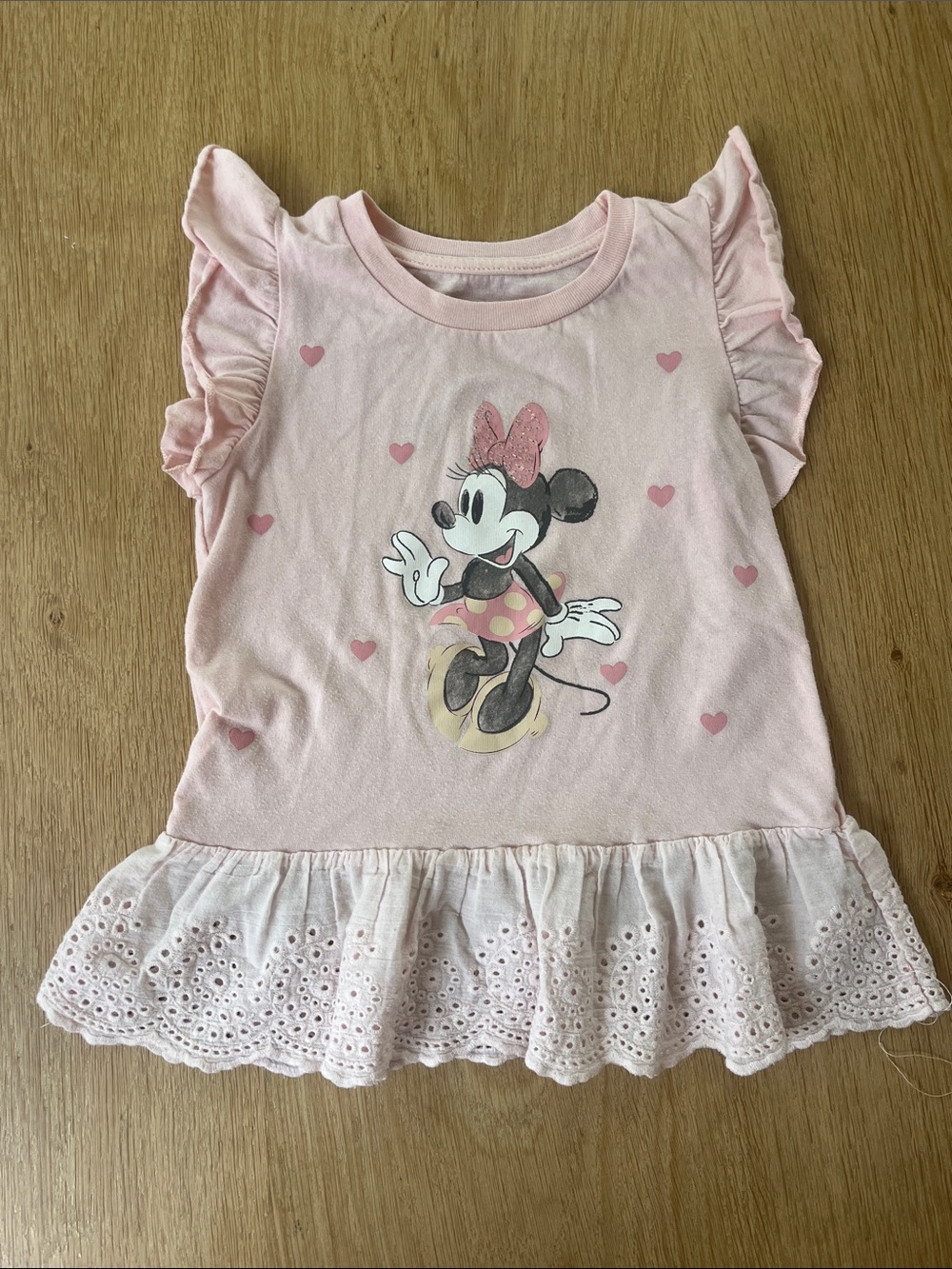 Pink Disney Minnie Mouse Ruffle Hem Dress